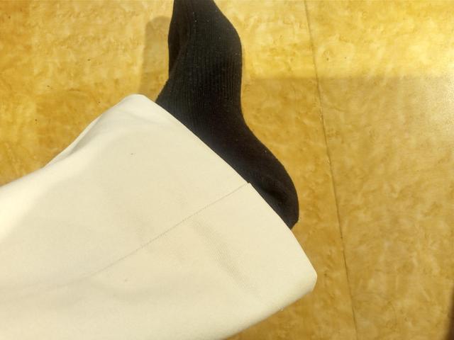 裾を応急修正！