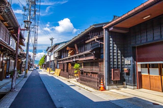 飛騨市古川町の風景(フリー素材より)